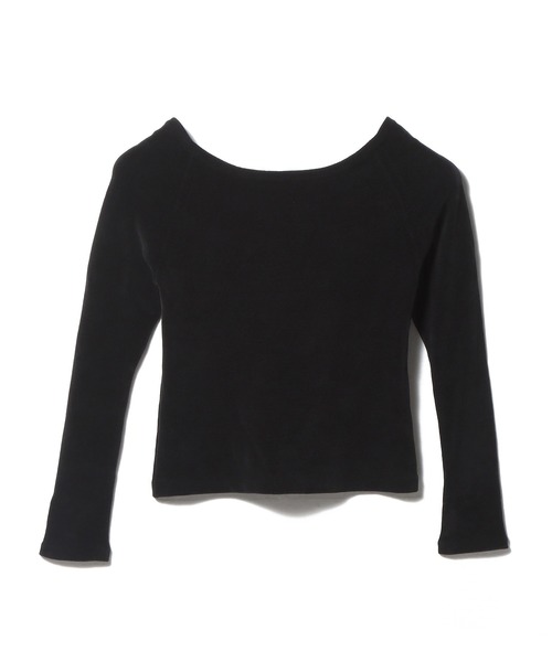 ESTNATION(エストネーション)の「ESTNATION / ベロアオフショルニット(ニット/セーター・レディース・ブラック/オフホワイト/ブラウン・FREE)」の12枚目の写真