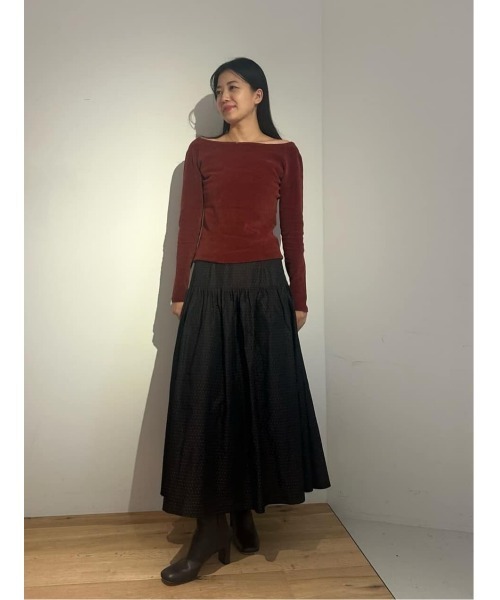 ESTNATION(エストネーション)の「ESTNATION / ベロアオフショルニット(ニット/セーター・レディース・ブラック/オフホワイト/ブラウン・FREE)」の18枚目の写真