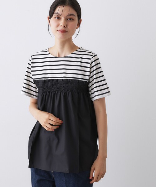 Dessin(デッサン)の「【洗える】ビスチェ風ドッキングカットソー(Tシャツ/カットソー・レディース・ホワイト系その他5/ブラック系2/ブラック系4・01/02/03)」の4枚目の写真