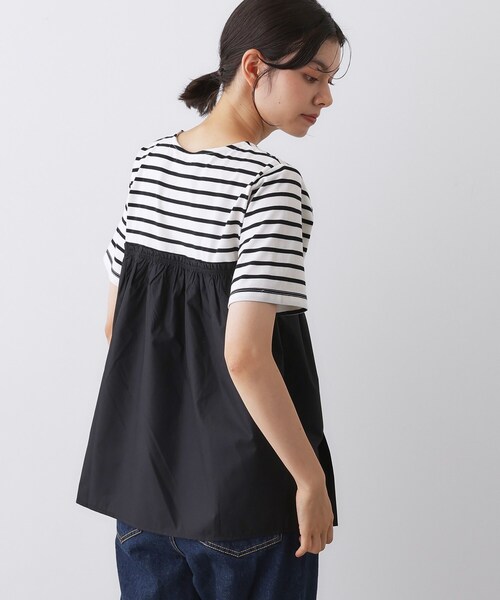 Dessin(デッサン)の「【洗える】ビスチェ風ドッキングカットソー(Tシャツ/カットソー・レディース・ホワイト系その他5/ブラック系2/ブラック系4・01/02/03)」の5枚目の写真
