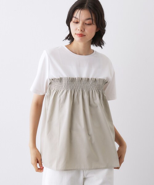 Dessin(デッサン)の「【洗える】ビスチェ風ドッキングカットソー(Tシャツ/カットソー・レディース・ホワイト系その他5/ブラック系2/ブラック系4・01/02/03)」の8枚目の写真