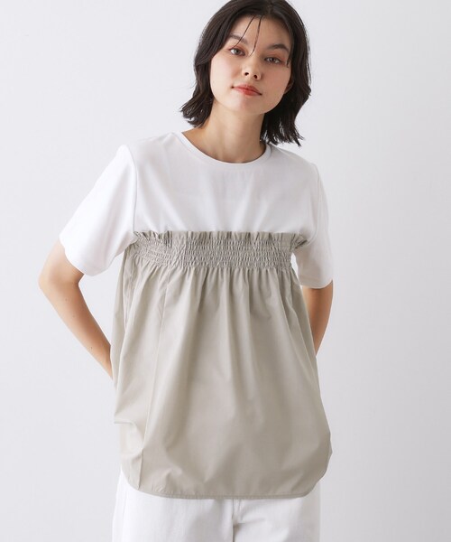 Dessin(デッサン)の「【洗える】ビスチェ風ドッキングカットソー(Tシャツ/カットソー・レディース・ホワイト系その他5/ブラック系2/ブラック系4・01/02/03)」の9枚目の写真