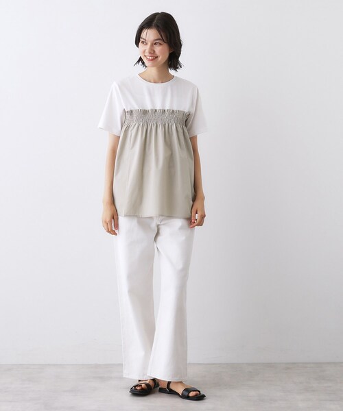 Dessin(デッサン)の「【洗える】ビスチェ風ドッキングカットソー(Tシャツ/カットソー・レディース・ホワイト系その他5/ブラック系2/ブラック系4・01/02/03)」の10枚目の写真