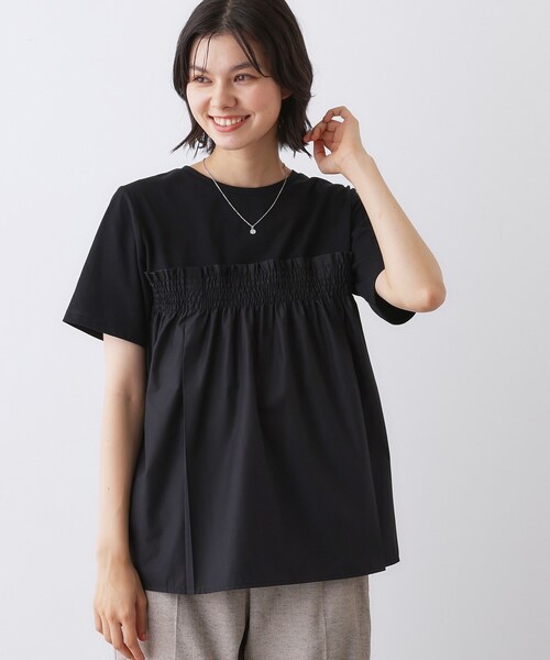 Dessin(デッサン)の「【洗える】ビスチェ風ドッキングカットソー(Tシャツ/カットソー・レディース・ホワイト系その他5/ブラック系2/ブラック系4・01/02/03)」の12枚目の写真