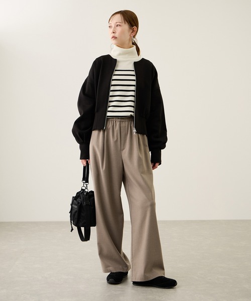 ROPE' PICNIC（ロペピクニック）の「アンチピリング天竺タートルネックニットプルオーバー/イージーケア（ニット/セーター・レディース・キナリ/ブラック/ホワイト系その他5/ワイン・FREE）」の9枚目の写真