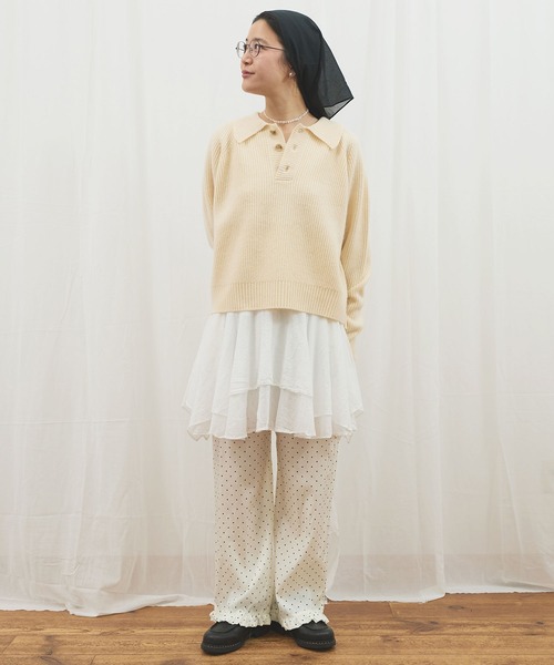 fig Ｌondon（フィグロンドン）の「_CottonCupra twill pants（その他パンツ・レディース・ブラック/ドット・FREE）」の18枚目の写真
