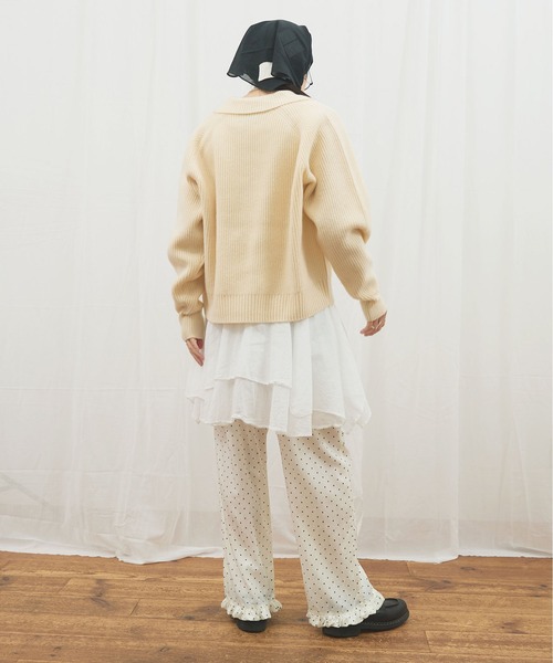 fig Ｌondon（フィグロンドン）の「_CottonCupra twill pants（その他パンツ・レディース・ブラック/ドット・FREE）」の22枚目の写真