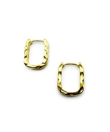 KISHOKACHI 希少価値 ヒッテングUシェイプフープブラスクリッカーピアス