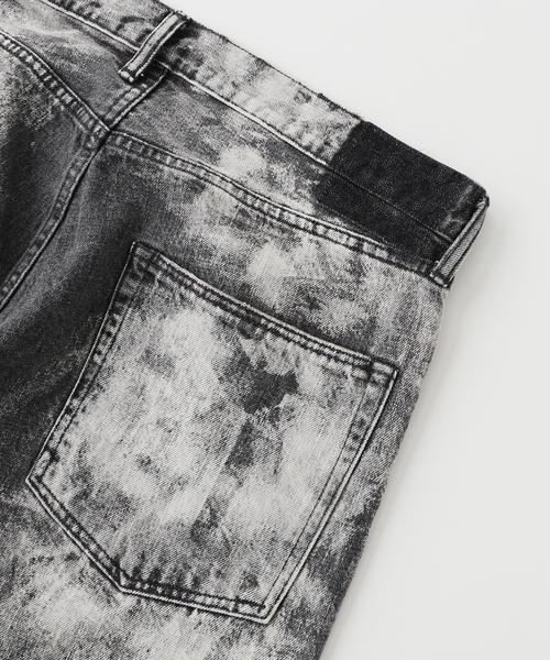 JOURNAL STANDARD J.S HOMESTEAD（ジャーナルスタンダードホームステッド）の「J.S.Homestead / ブラック スプラッシュ エイジング デニム 5ポケ パンツ（デニムパンツ・メンズ・ブラック・LARGE/MEDIUM/SMALL）」の5枚目の写真