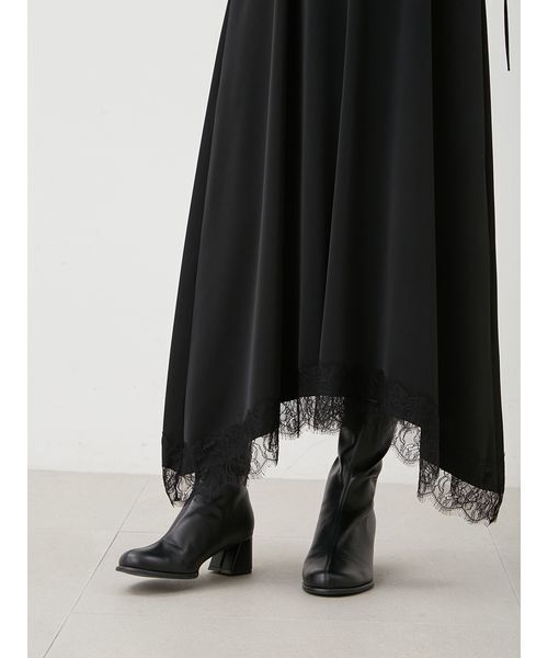 セール】サテンレーストリミングナローキャミワンピース（ワンピース