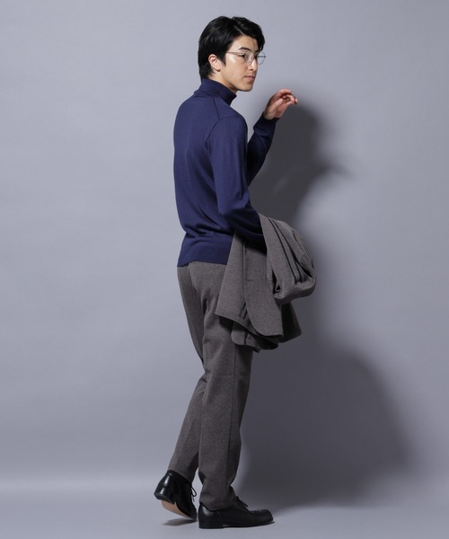 NANO universe（ナノユニバース）の「ストレッチカノコスラックス(セットアップ可)（スラックス・メンズ・チャコール/ネイビー/ブラック・XL/S/M/L）」の20枚目の写真