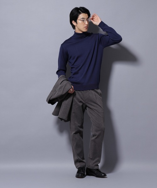 NANO universe（ナノユニバース）の「ストレッチカノコスラックス(セットアップ可)（スラックス・メンズ・チャコール/ネイビー/ブラック・XL/S/M/L）」の5枚目の写真