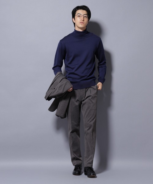 NANO universe（ナノユニバース）の「ストレッチカノコスラックス(セットアップ可)（スラックス・メンズ・チャコール/ネイビー/ブラック・XL/S/M/L）」の9枚目の写真