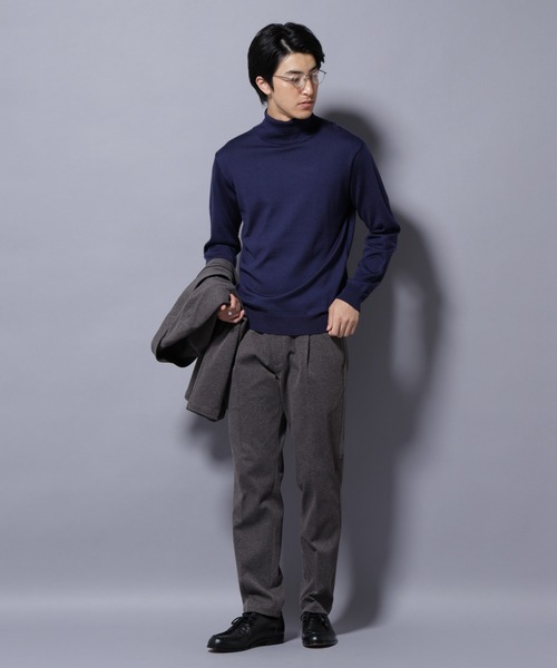 NANO universe（ナノユニバース）の「ストレッチカノコスラックス(セットアップ可)（スラックス・メンズ・チャコール/ネイビー/ブラック・XL/S/M/L）」の13枚目の写真