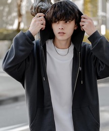 U.S. POLO ASSN.（ユーエスポロアッスン）の「U.S. POLO ASSN. ユーエスポロアッスン オーバーサイズ裏起毛ワンポイントロゴ刺繍フルジップ長袖パーカー（パーカー）」