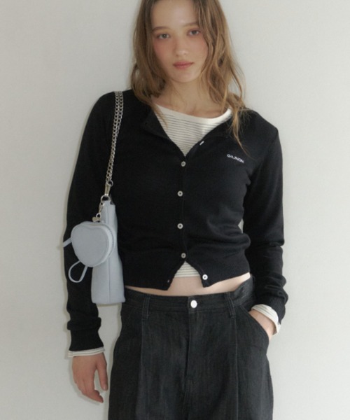 JILTU scallop knit cardigan（グレー） JILTU scallop knit cardigan（グレー）