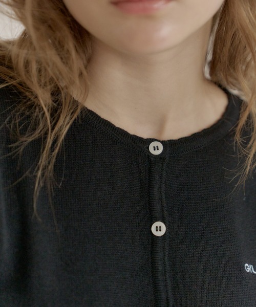 GIUNON(ジウノン)の「scallop knit cardigan / スカラップニットカーディガン(カーディガン/ボレロ・レディース・ピンク/グレー/ブラック/オリーブ・FREE)」の9枚目の写真