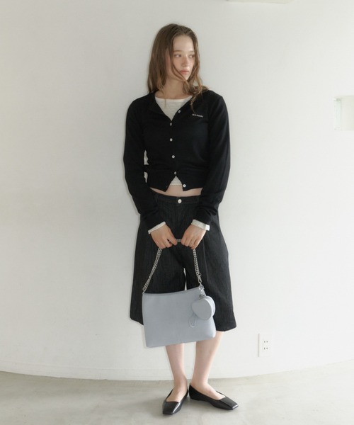 GIUNON(ジウノン)の「scallop knit cardigan / スカラップニットカーディガン(カーディガン/ボレロ・レディース・ピンク/グレー/ブラック/オリーブ・FREE)」の10枚目の写真