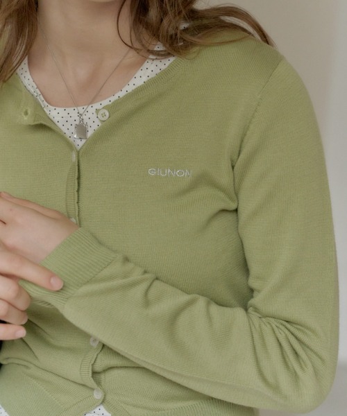 GIUNON(ジウノン)の「scallop knit cardigan / スカラップニットカーディガン(カーディガン/ボレロ・レディース・ピンク/グレー/ブラック/オリーブ・FREE)」の13枚目の写真