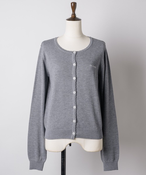 JILTU scallop knit cardigan（グレー） scallop knit cardigan / スカラップニットカーディガン（カーディガン
