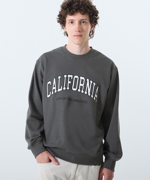 coca（coca）（コカ）の「【WEB限定セール】CVC裏毛ワッペンロゴトレーナー（スウェット・メンズ・ネイビー/チャコール/ダークブラウン/ライトグレー・XL/M/L）」の3枚目の写真