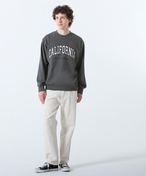 coca（coca）（コカ）の「【WEB限定セール】CVC裏毛ワッペンロゴトレーナー（スウェット・メンズ・ネイビー/チャコール/ダークブラウン/ライトグレー・XL/M/L）」の7枚目の写真