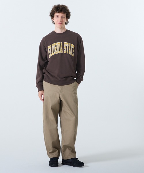 coca（coca）（コカ）の「【WEB限定セール】CVC裏毛ワッペンロゴトレーナー（スウェット・メンズ・ネイビー/チャコール/ダークブラウン/ライトグレー・XL/M/L）」の19枚目の写真