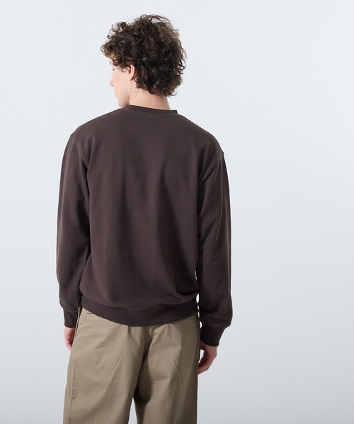 coca（coca）（コカ）の「【WEB限定セール】CVC裏毛ワッペンロゴトレーナー（スウェット・メンズ・ネイビー/チャコール/ダークブラウン/ライトグレー・XL/M/L）」の17枚目の写真