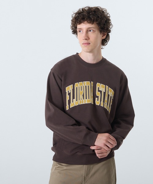 coca（coca）（コカ）の「【WEB限定セール】CVC裏毛ワッペンロゴトレーナー（スウェット・メンズ・ネイビー/チャコール/ダークブラウン/ライトグレー・XL/M/L）」の16枚目の写真