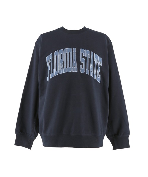 coca（coca）（コカ）の「【WEB限定セール】CVC裏毛ワッペンロゴトレーナー（スウェット・メンズ・ネイビー/チャコール/ダークブラウン/ライトグレー・XL/M/L）」の9枚目の写真