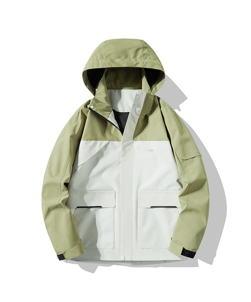 aimoha(アイモハ)の「aimoha men マウンテンフードパーカージャケット/MOUNTAIN HOODED PAKA JACKET(マウンテンパーカー・メンズ・ブルー/グリーン/ベージュ・MEDIUM/LARGE)」の3枚目の写真