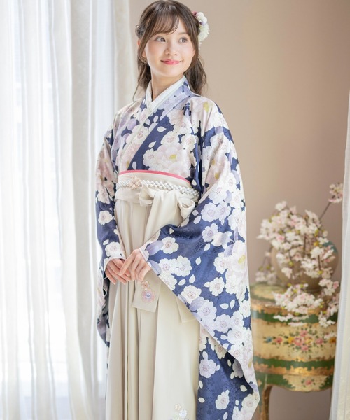 キャサリンコテージ 袴 160 ネイビー×ホワイト キャサリンコテージ