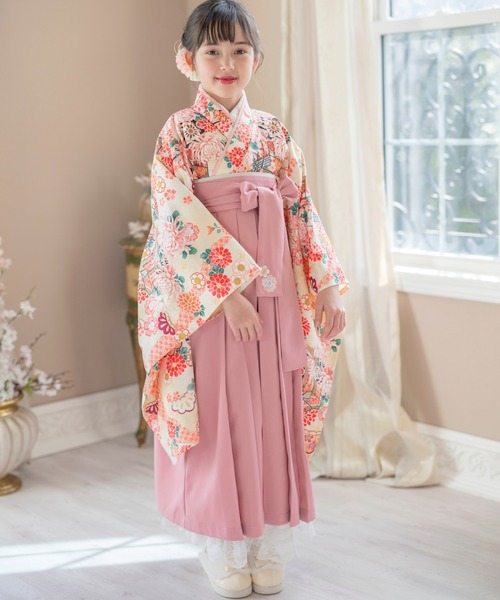 Catherine Cottage 濃紅椿花盛り 着物ドレス　袴 セール】袴一体型着物ワンピース（着物）｜Catherine Cottage