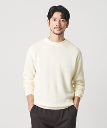 BEAUTY&YOUTH UNITED ARROWS | 【WEB限定 WARDROBE SMART】マシーンウォッシャブル ウールミックス アゼ クルーネック(ニット/セーター)