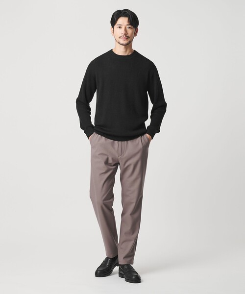 BEAUTY&YOUTH UNITED ARROWS（ビューティーアンドユースユナイテッドアローズ）の「【WEB限定 WARDROBE SMART】マシーンウォッシャブル ウールミックス アゼ クルーネック（ニット/セーター・メンズ・ホワイト/ナチュラル/ブラック・S/M/L/XL）」の5枚目の写真