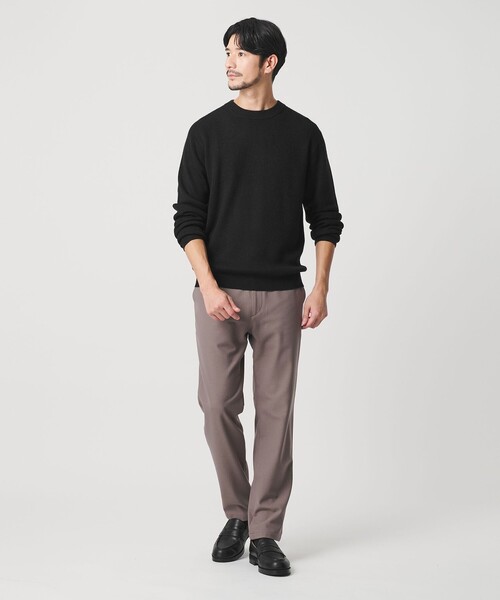 BEAUTY&YOUTH UNITED ARROWS（ビューティーアンドユースユナイテッドアローズ）の「【WEB限定 WARDROBE SMART】マシーンウォッシャブル ウールミックス アゼ クルーネック（ニット/セーター・メンズ・ホワイト/ナチュラル/ブラック・S/M/L/XL）」の7枚目の写真