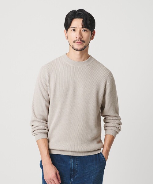 BEAUTY&YOUTH UNITED ARROWS（ビューティーアンドユースユナイテッドアローズ）の「【WEB限定 WARDROBE SMART】マシーンウォッシャブル ウールミックス アゼ クルーネック（ニット/セーター・メンズ・ホワイト/ナチュラル/ブラック・S/M/L/XL）」の15枚目の写真