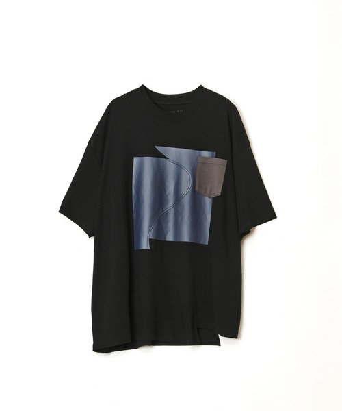 Maison ULA(メゾンウラ)の「【Maison ULA】スイッチングプリントTシャツ(Tシャツ/カットソー・メンズ・ブラック/オフホワイト・1/2)」の15枚目の写真
