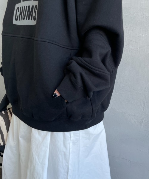 CHUMS（チャムス）の「【WEB限定】[CHUMS/チャムス] KEARNS パネル切り替えデザイン ハーフジップスウェット（スウェット・レディース・ホワイト/ブラック・M/L）」の10枚目の写真