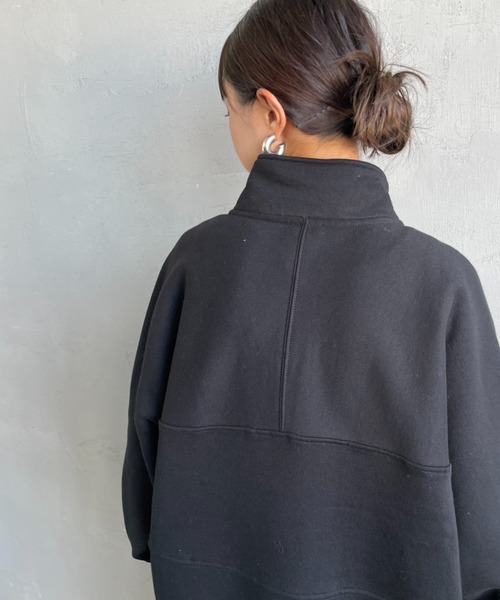 CHUMS（チャムス）の「【WEB限定】[CHUMS/チャムス] KEARNS パネル切り替えデザイン ハーフジップスウェット（スウェット・レディース・ホワイト/ブラック・M/L）」の11枚目の写真