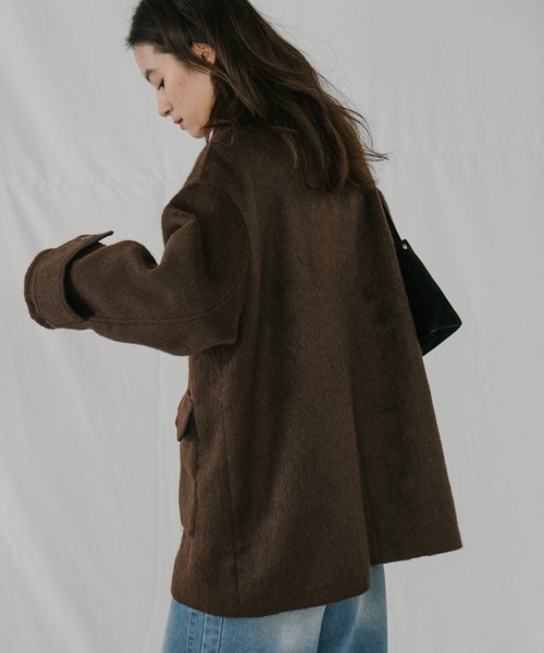 duei(デュイ)の「シャギーミドルコート(その他アウター・レディース・ブラウン/チャコールグレー・FREE)」の22枚目の写真