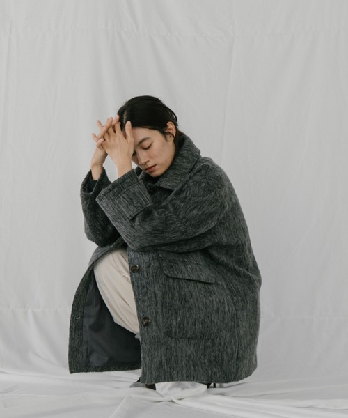 duei(デュイ)の「シャギーミドルコート(その他アウター・レディース・ブラウン/チャコールグレー・FREE)」の15枚目の写真