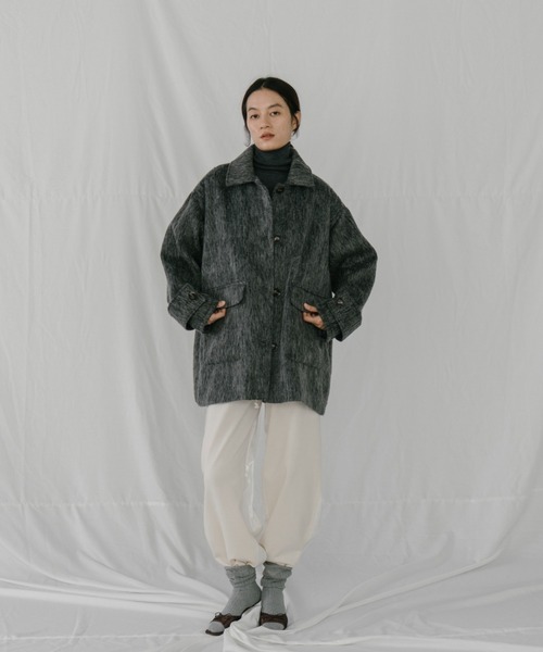 duei(デュイ)の「シャギーミドルコート(その他アウター・レディース・ブラウン/チャコールグレー・FREE)」の16枚目の写真