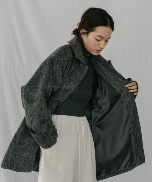 duei(デュイ)の「シャギーミドルコート(その他アウター・レディース・ブラウン/チャコールグレー・FREE)」の10枚目の写真