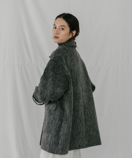 duei(デュイ)の「シャギーミドルコート(その他アウター・レディース・ブラウン/チャコールグレー・FREE)」の9枚目の写真