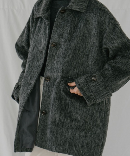 duei(デュイ)の「シャギーミドルコート(その他アウター・レディース・ブラウン/チャコールグレー・FREE)」の11枚目の写真