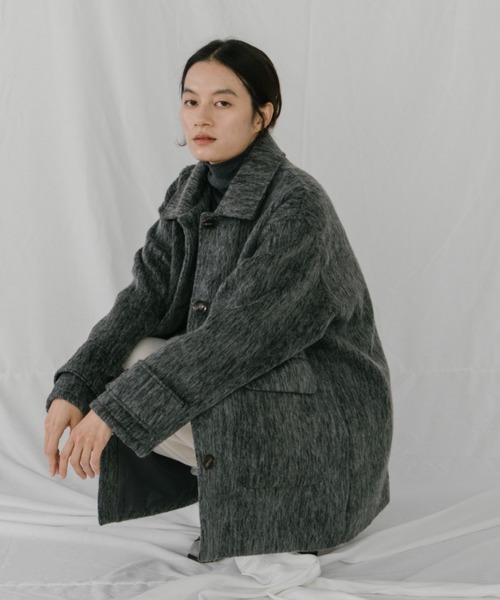 duei(デュイ)の「シャギーミドルコート(その他アウター・レディース・ブラウン/チャコールグレー・FREE)」の14枚目の写真
