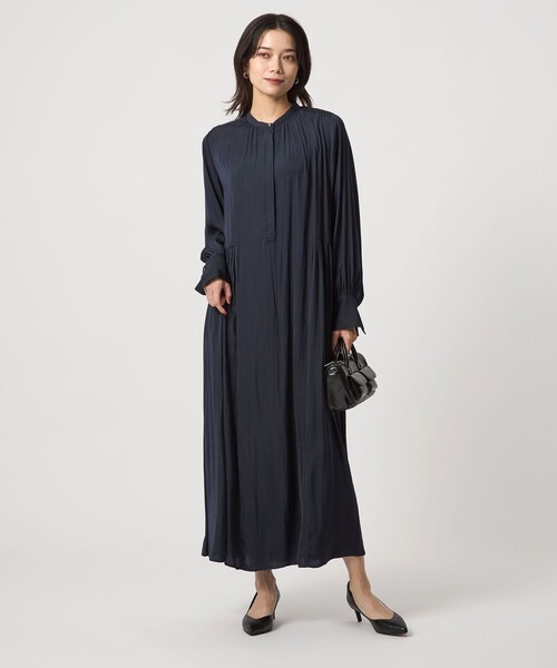 こよしさんページ】linenハイギャザーワンピース3点め こよしさん