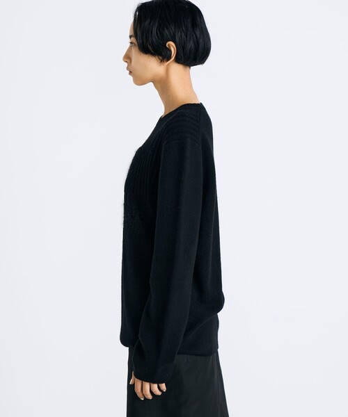 セール】パッチワークレース クルーネックニット（ニット/セーター