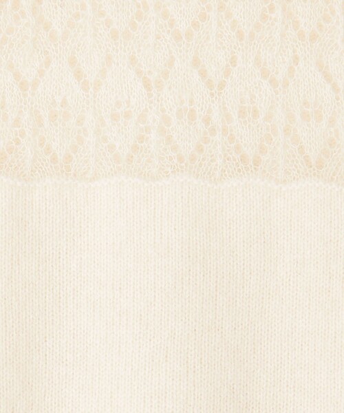セール】パッチワークレース クルーネックニット（ニット/セーター